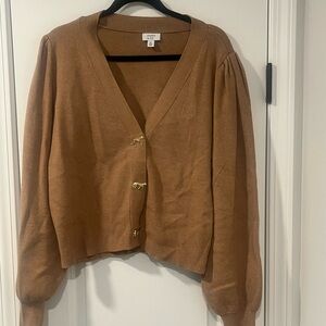 Crown & Ivy Tan Cardigan Sweater